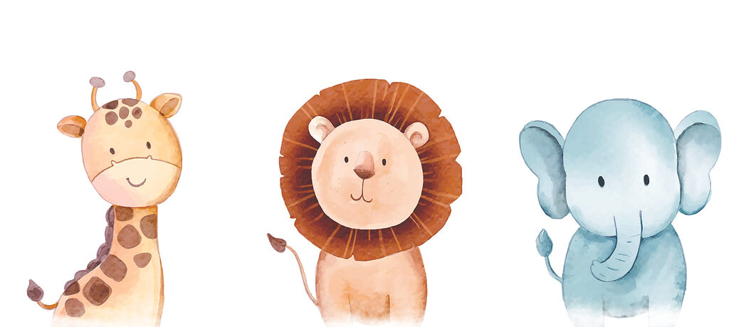 Safari em aguarela — design completo