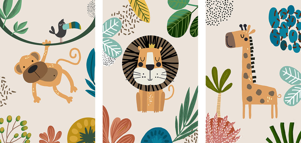 Amigos da selva — design completo