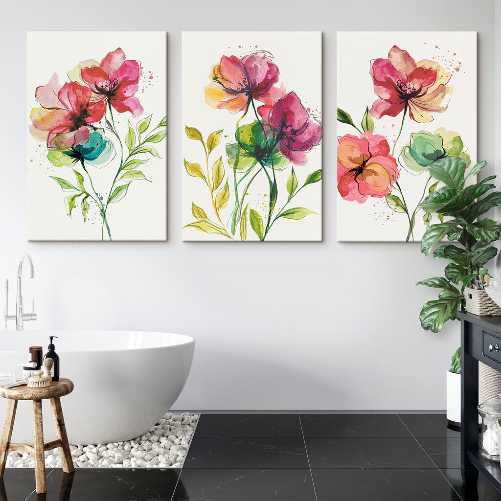 Flores em aguarela — interior 3