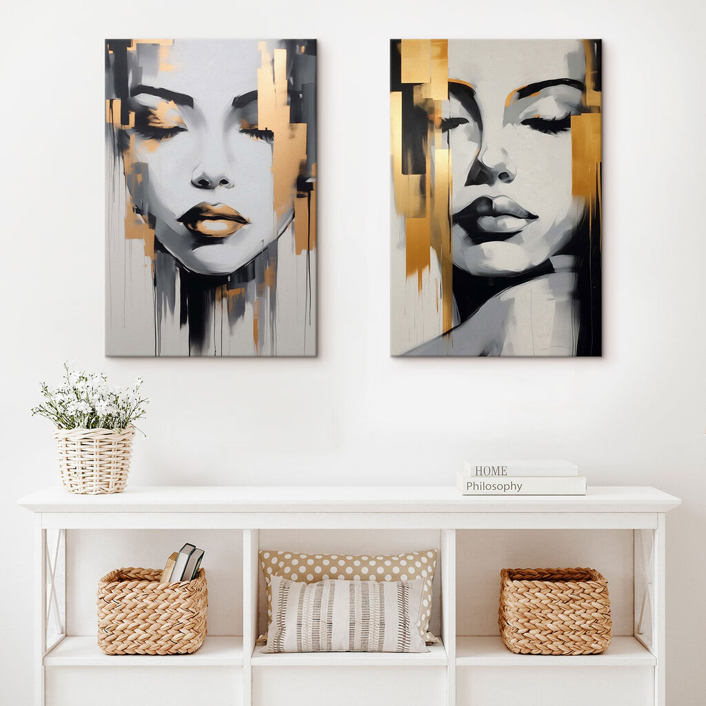 Olhares em dourado num interior