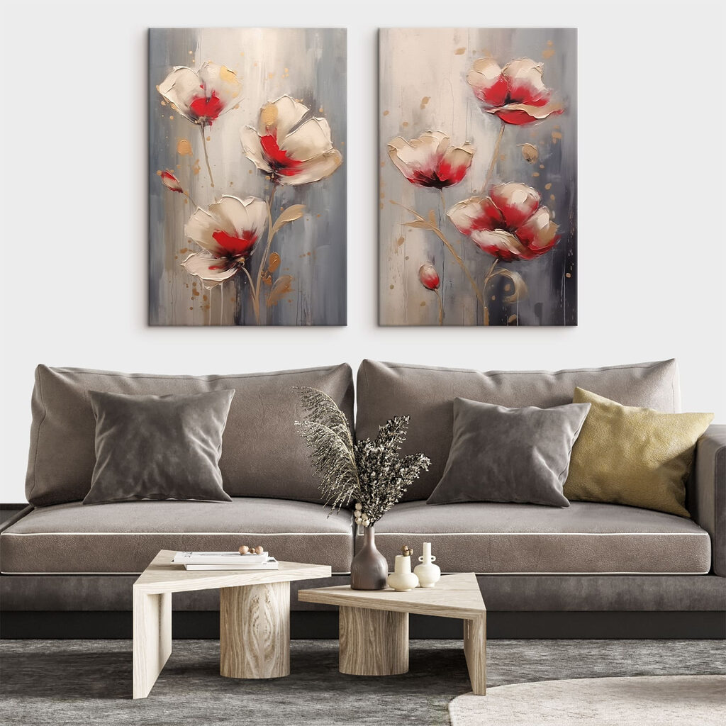 Flores de coração vermelho — interior 1