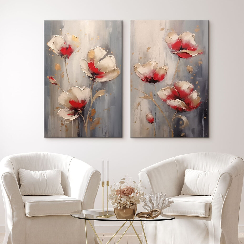 Flores de coração vermelho — interior 2