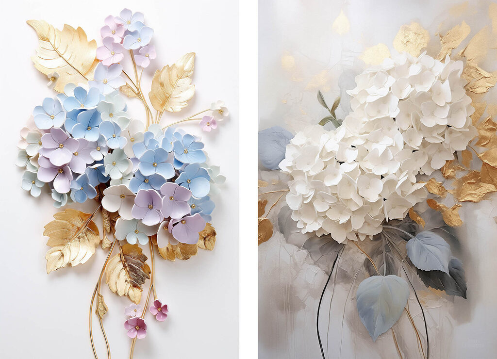 Arranjos florais delicados — design completo