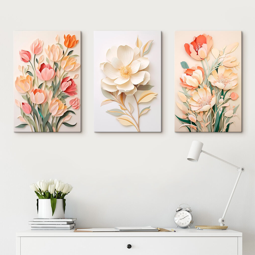 Flores pastel em camadas — interior 1