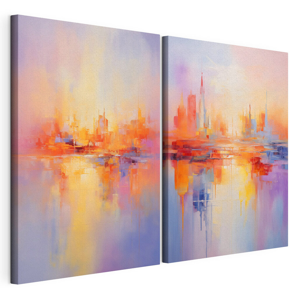 Cidade ao entardecer — vista do produto