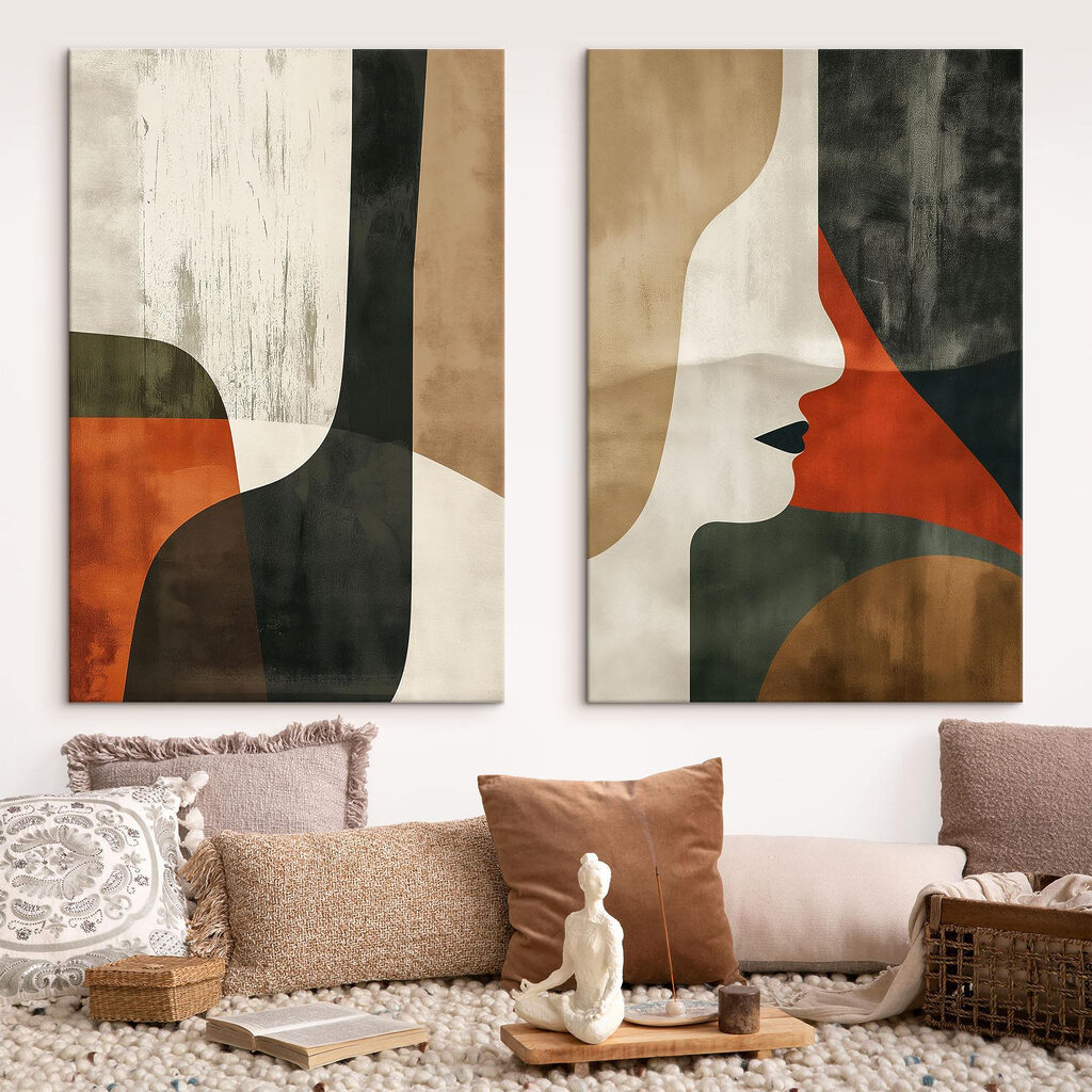 Rosto de mulher abstrato — interior 1