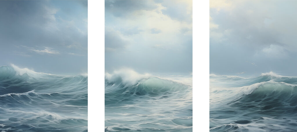 Luz sobre o oceano — design completo