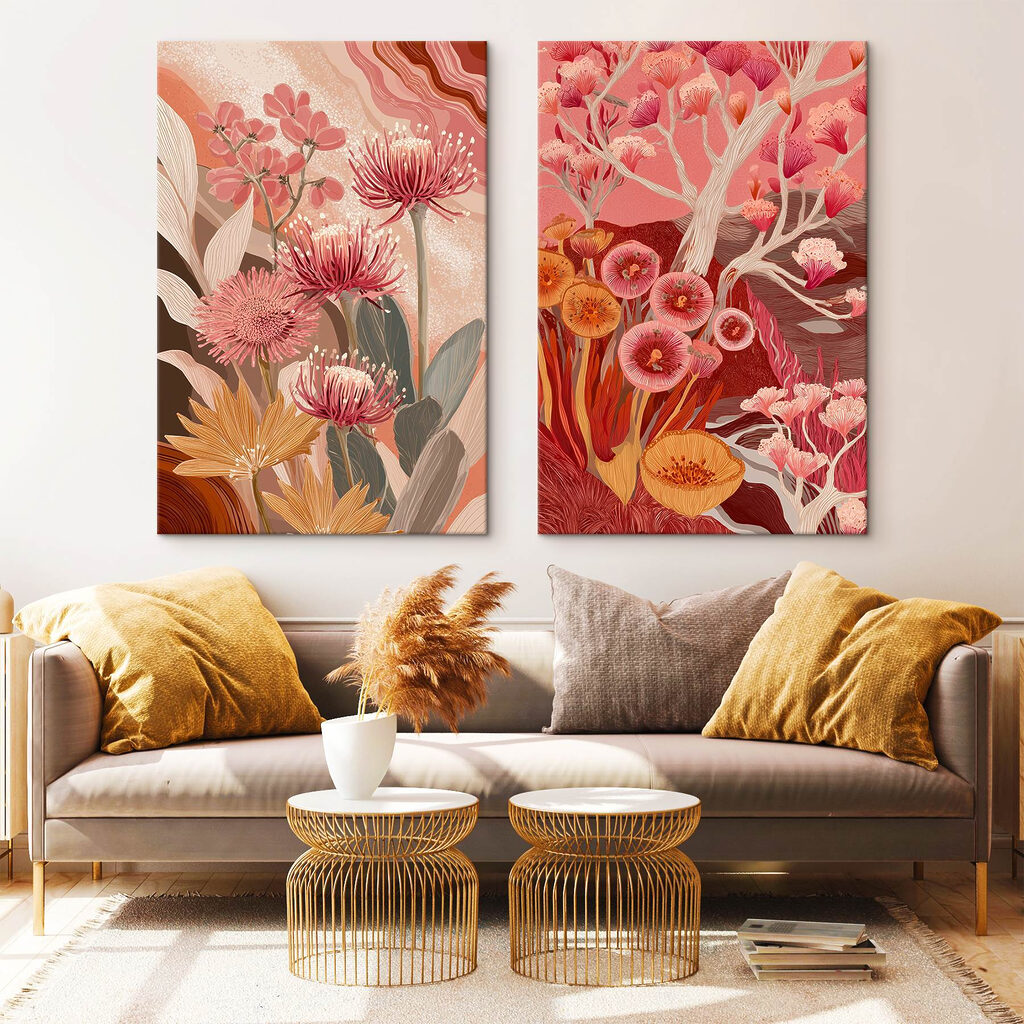 Flores em padrão gracioso — interior 1