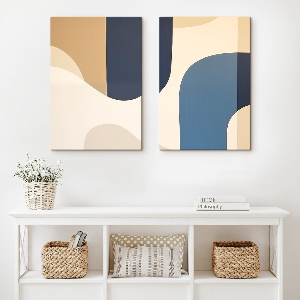 Faixas verticais e curvas — interior 1