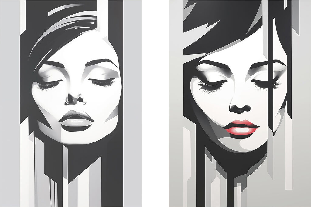 Retratos entre as linhas — design completo