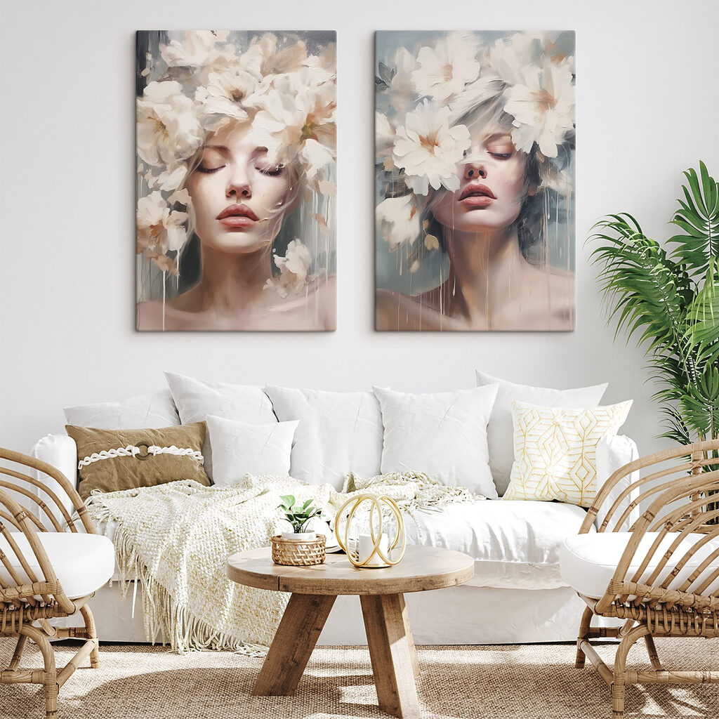 Mulher com flores — interior 1