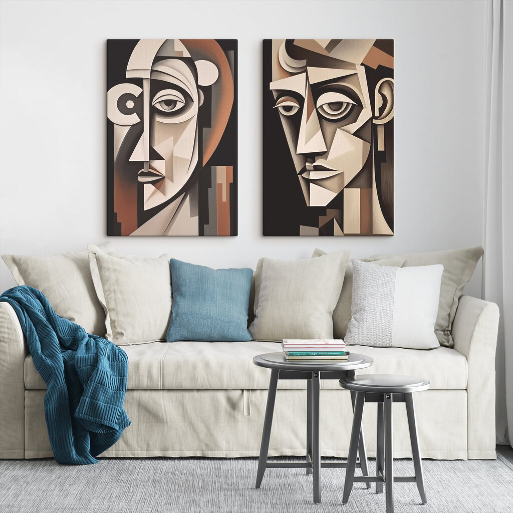 Dois rostos cubistas — interior 2