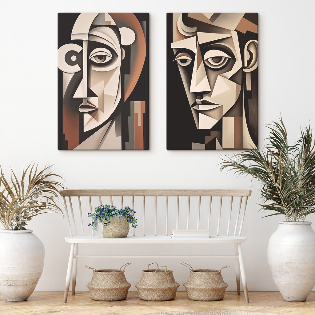 Dois rostos cubistas — interior 1