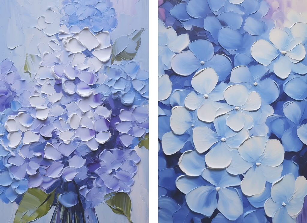 Flores em relevo — design completo