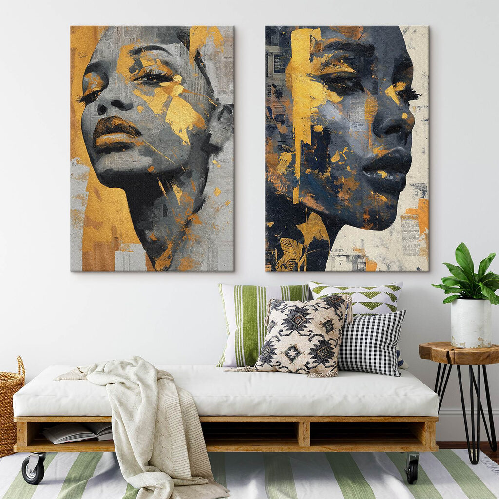Colagem de rosto feminino — interior 1