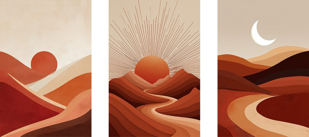 Dunas sob o sol — design completo