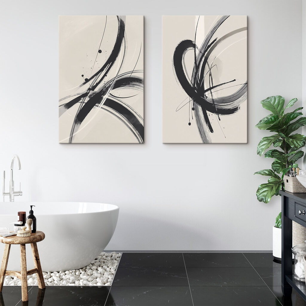 Tinta em movimento num interior