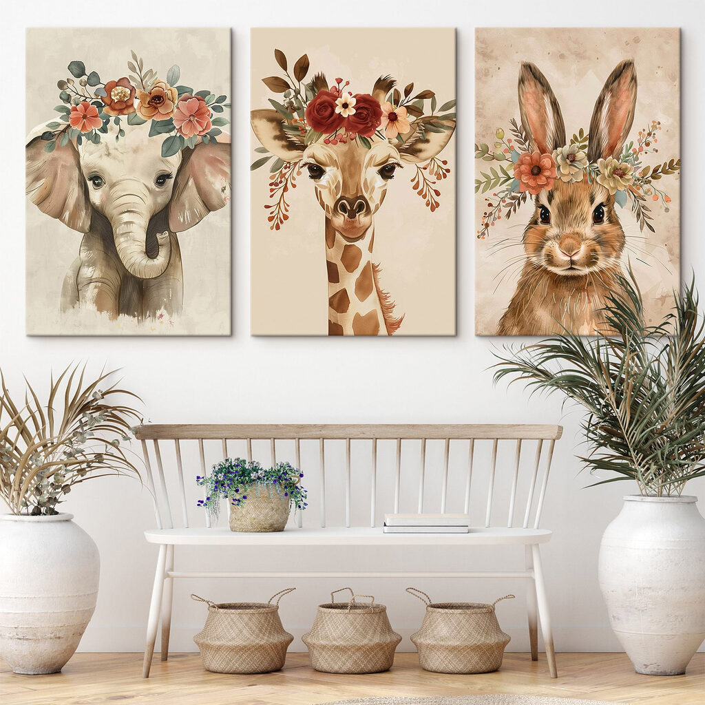 Animais com grinaldas — interior 2