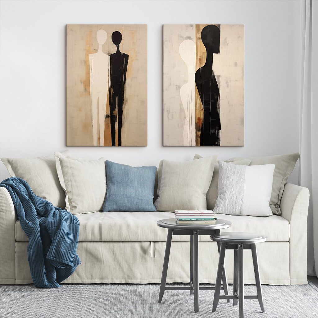 Figura branca e negra — interior 1
