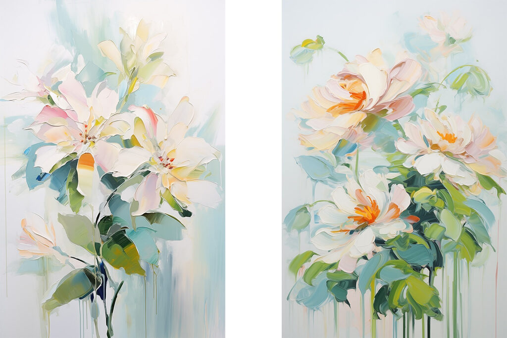 Flores frescas e abundantes — design completo