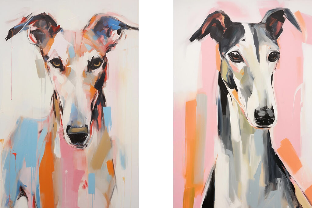 Galgos em cores — design completo
