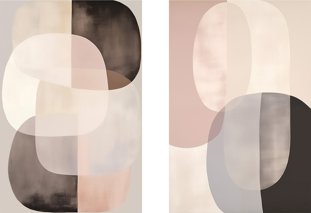 Formas arredondadas sobrepostas — design completo