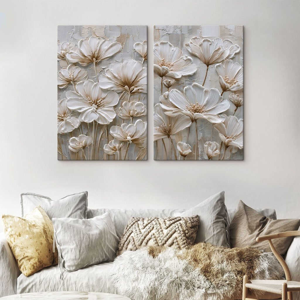 Flores com profundidade num interior