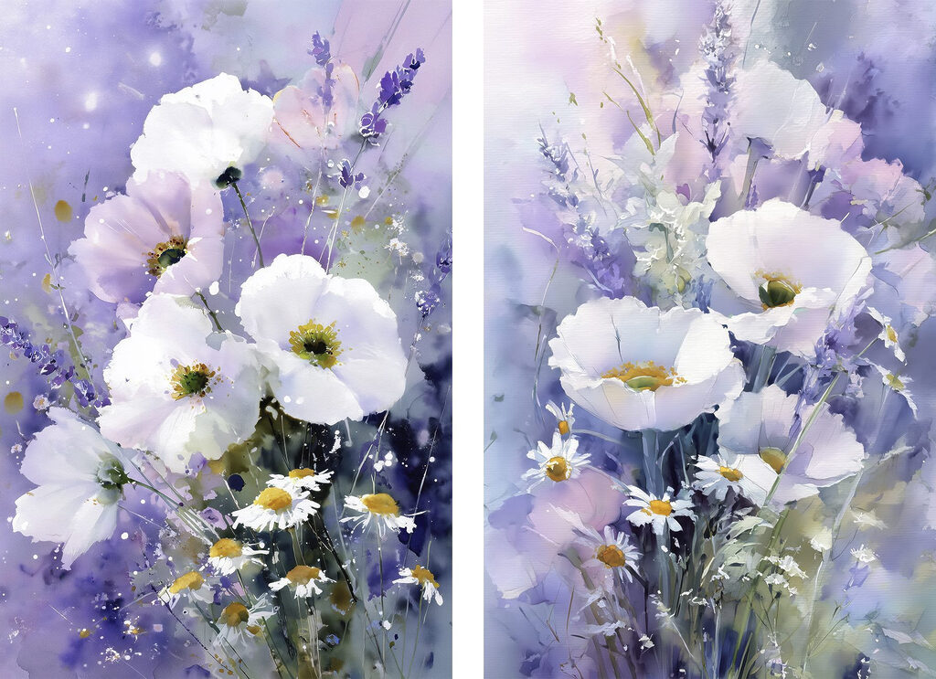Luz sobre flores — design completo