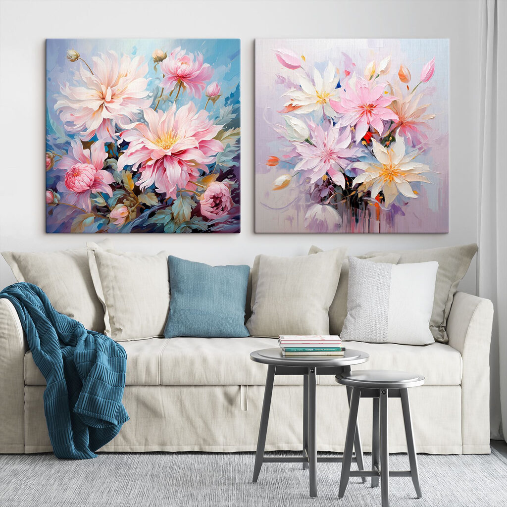 Jardim em tons pastel — interior 1