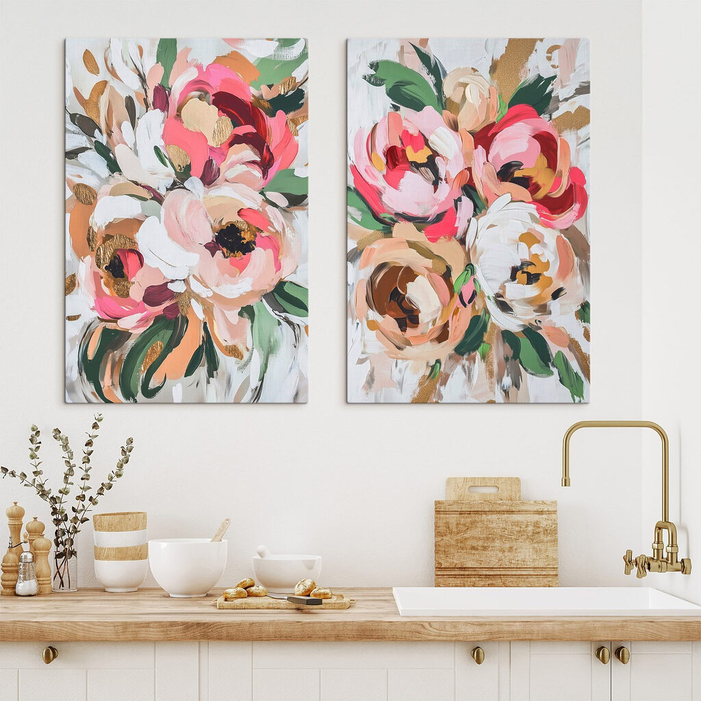 Flores em fundo branco — interior 2