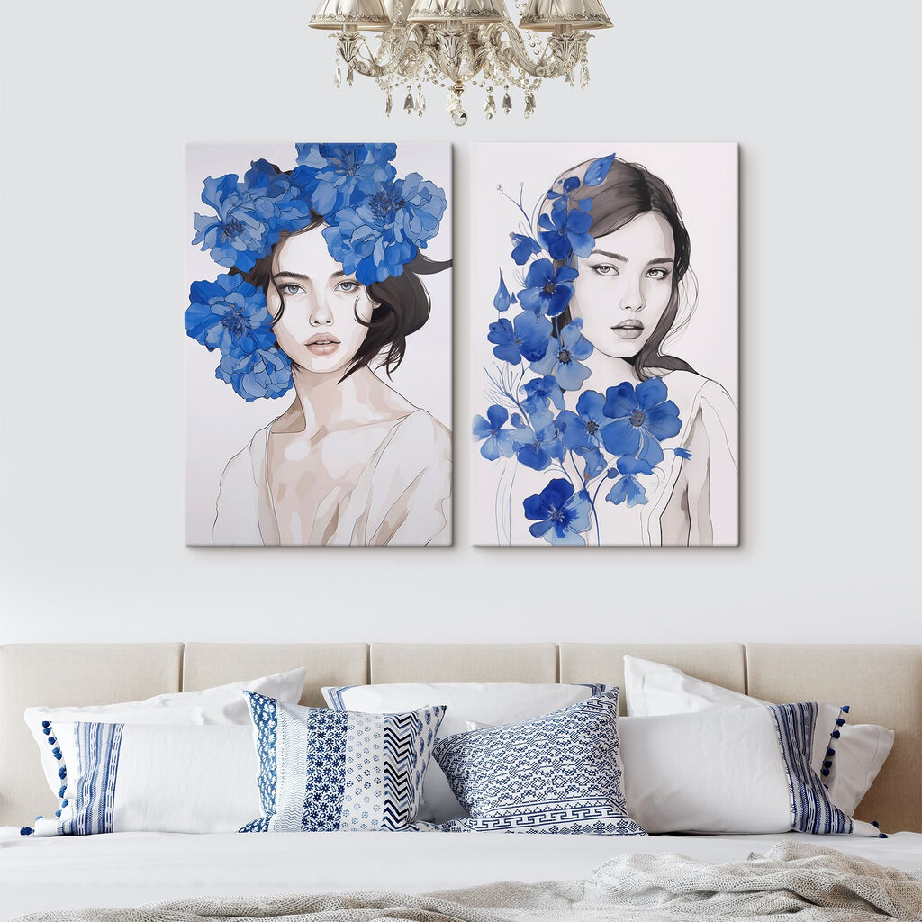 Retratos com flores azuis — interior 2