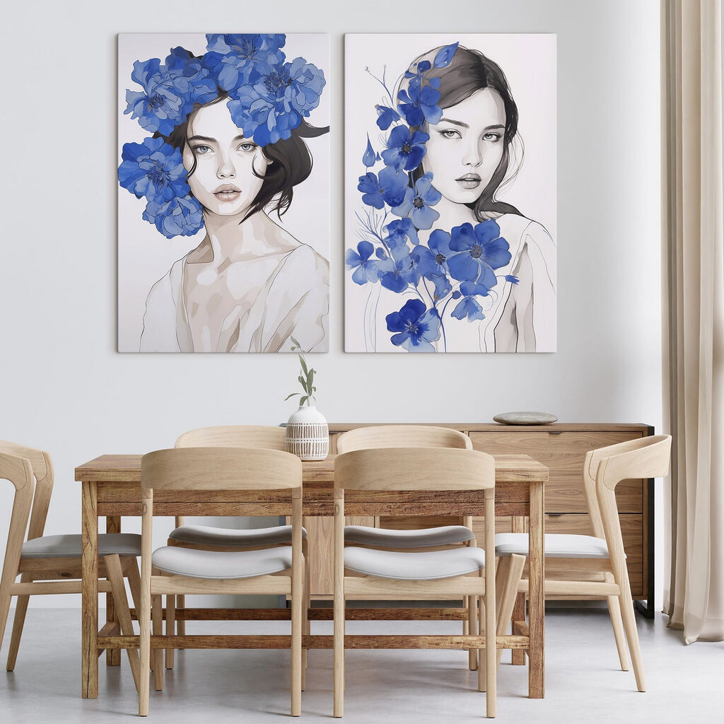 Retratos com flores azuis — interior 1