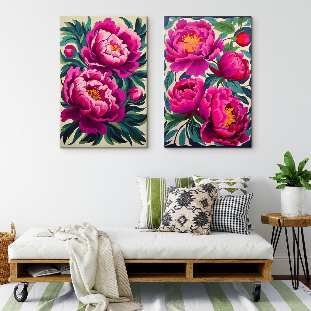 Peónias em flor — interior 1