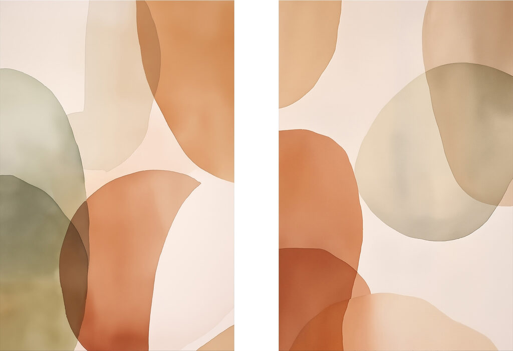 Formas suaves e terrosas — design completo
