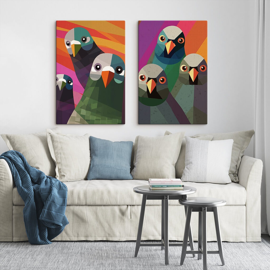 Aves coloridas — interior 1