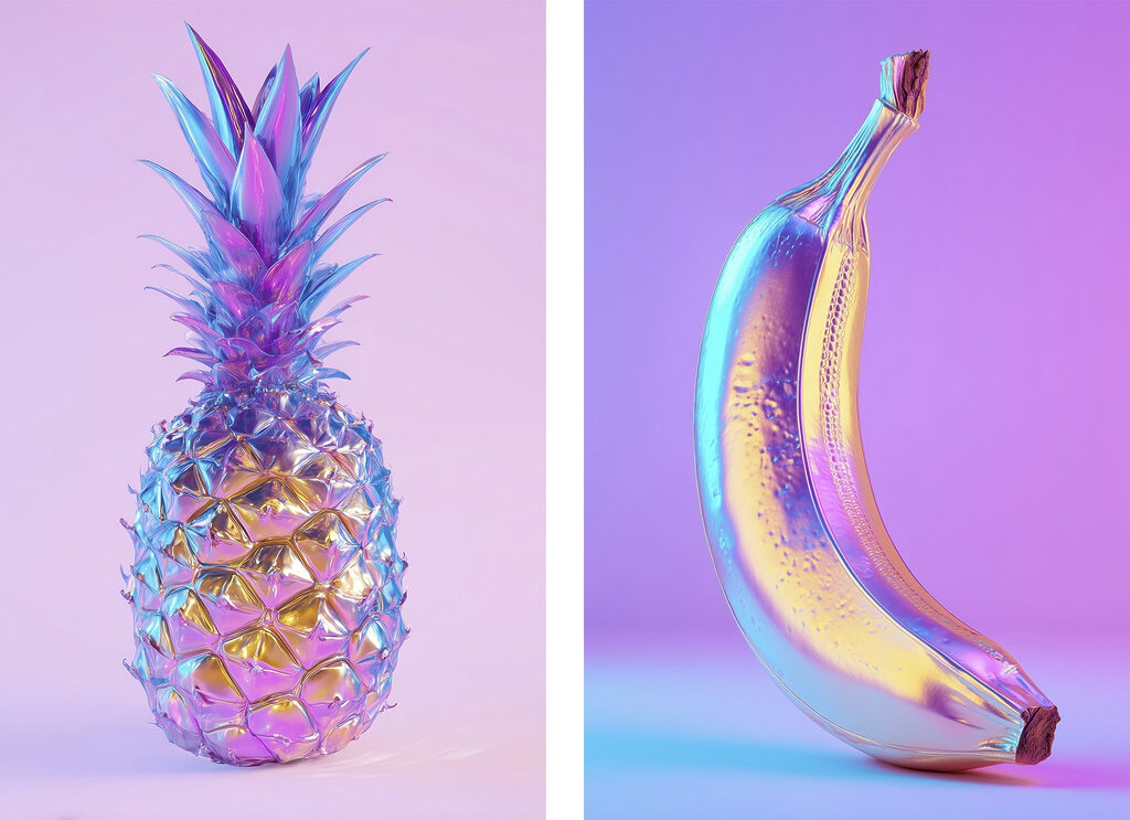 Fruta em cores vivas — design completo