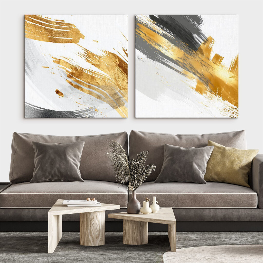 Pinceladas secas em diagonal — interior 1