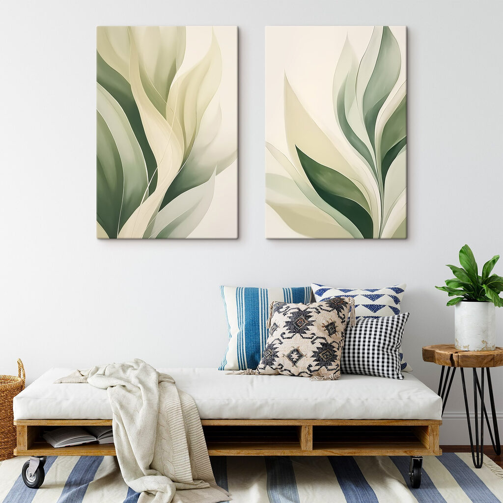 Folhas em dobras suaves — interior 1