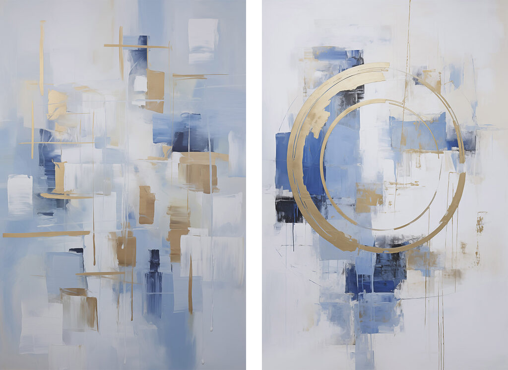 Blocos e traços abstratos — design completo
