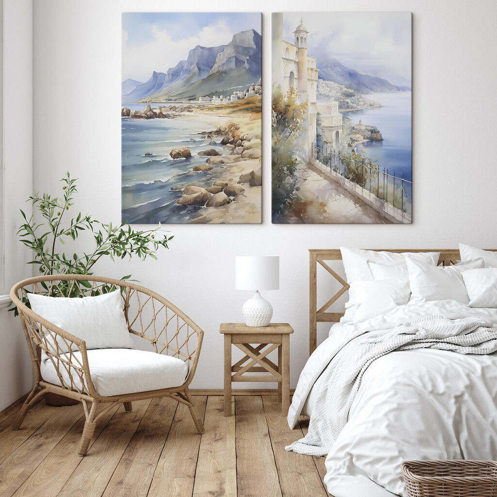 Praia e casario — interior 1