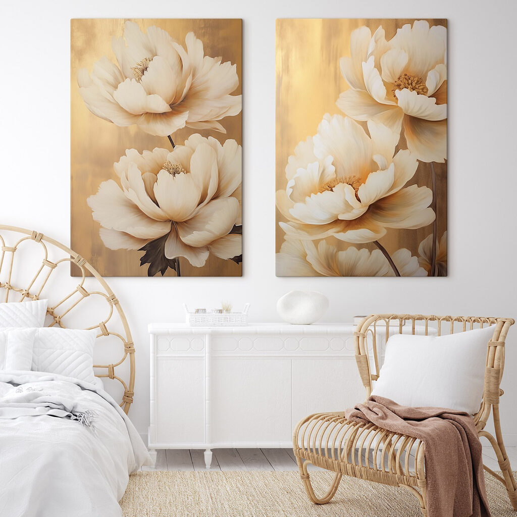 Flores ondulantes e folhagem — interior 1
