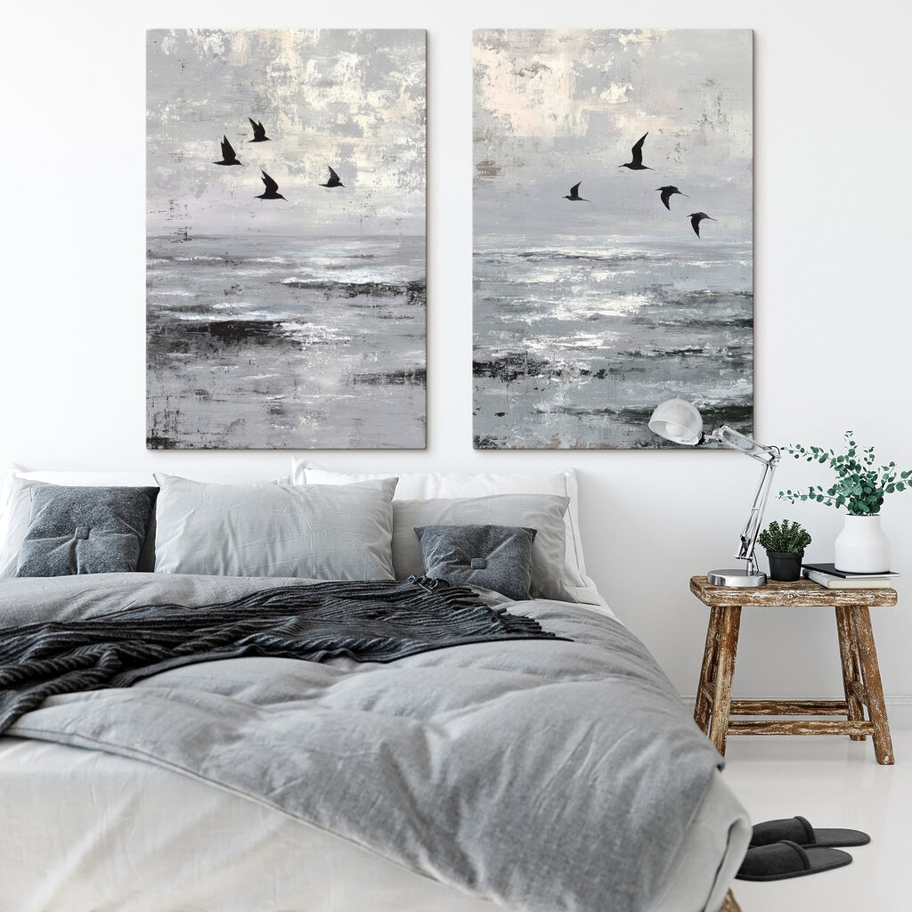 Aves sobre água calma — interior 1