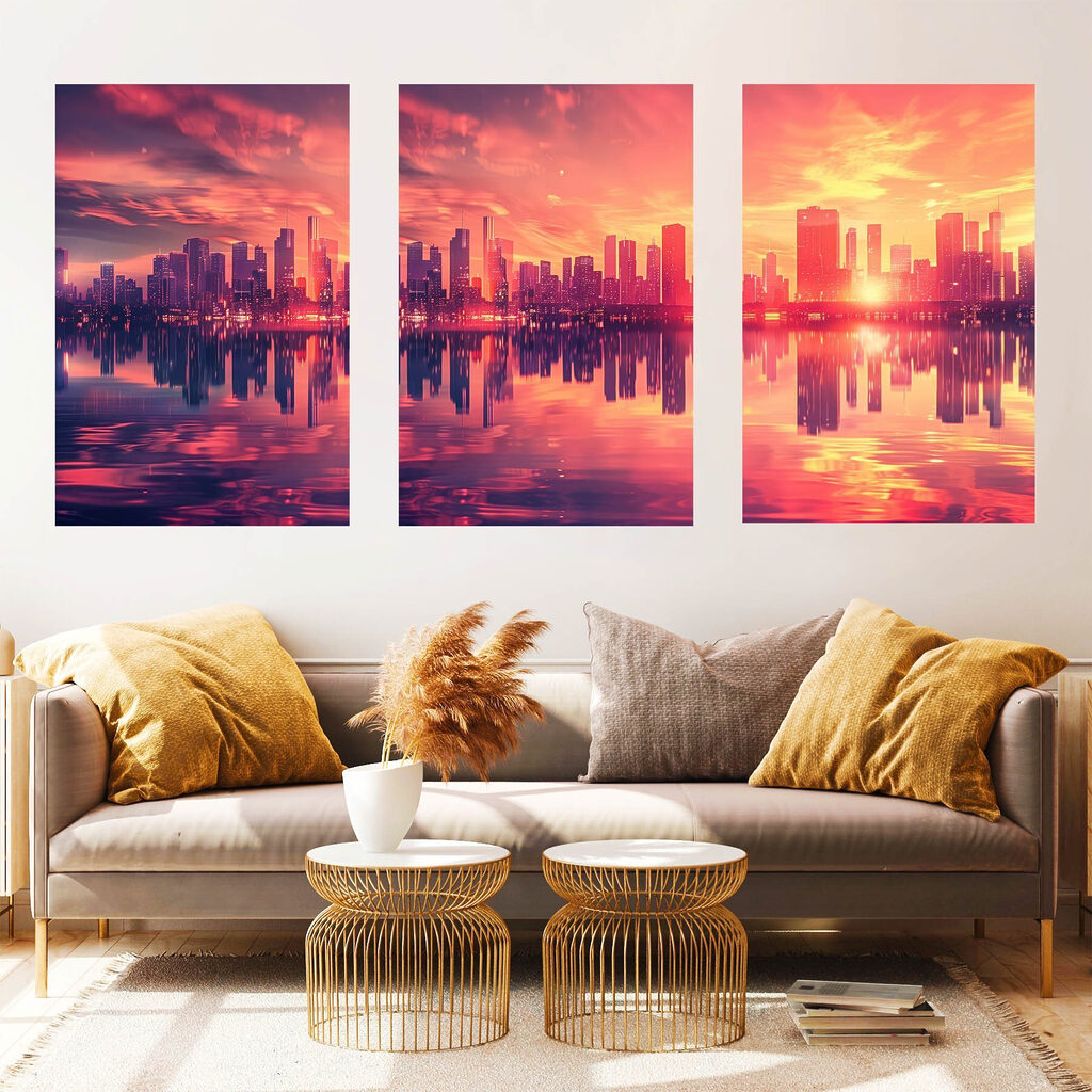 Torres refletidas ao entardecer — interior 2