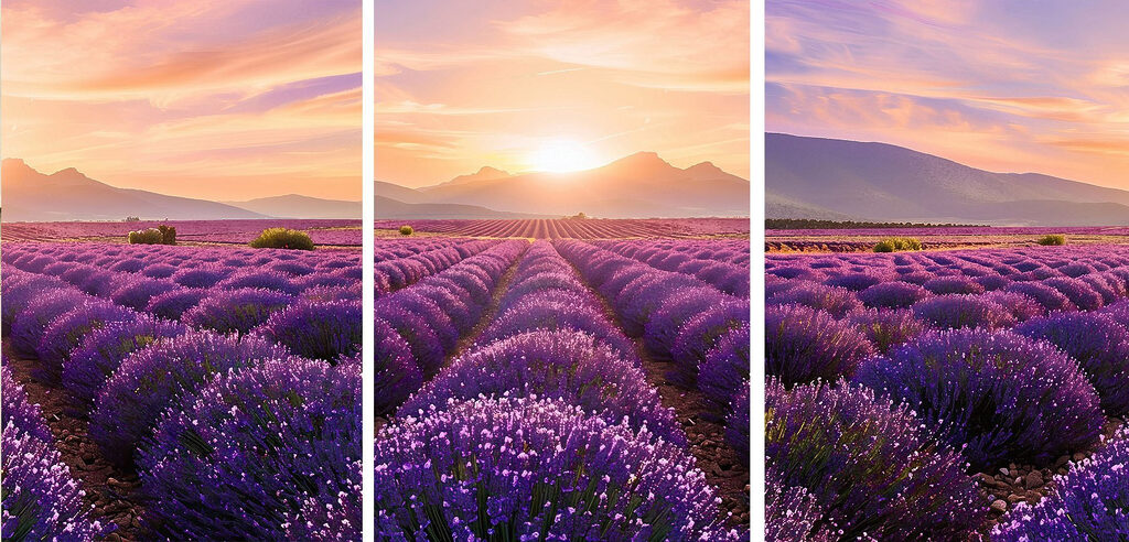 Lavanda e montanhas — design completo
