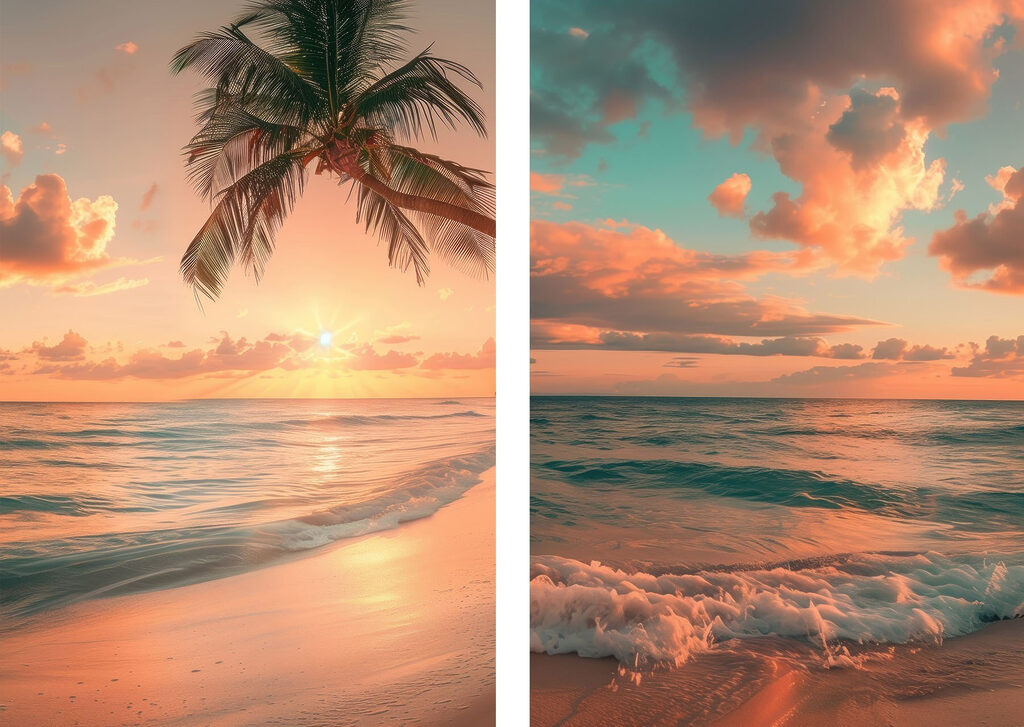 Palmeira na praia — design completo