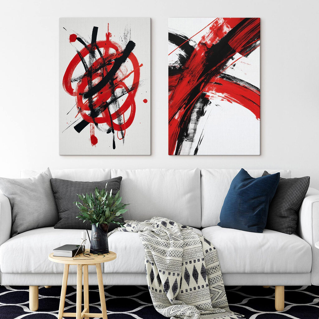 Traços vermelhos e pretos — interior 2