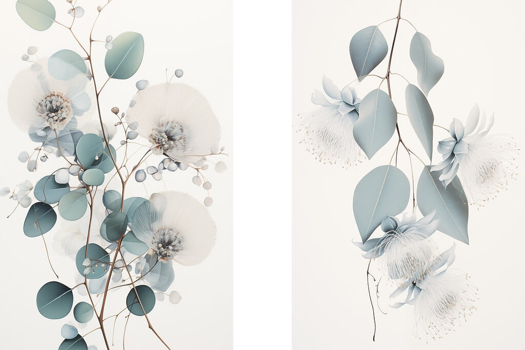 Flores fofas de eucalipto — design completo