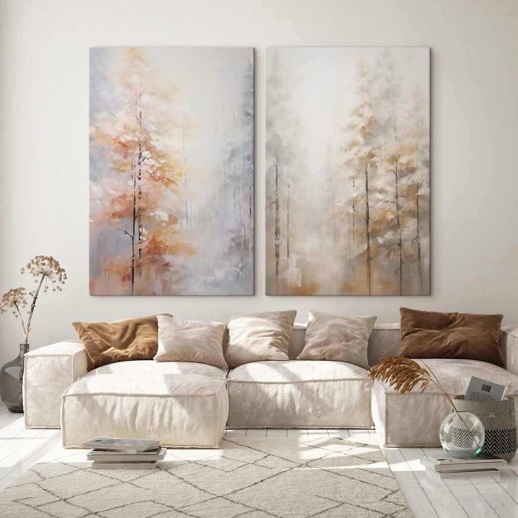 Bosque em névoa suave — interior 1