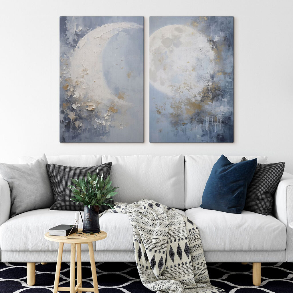 Lua em névoa azul — interior 2