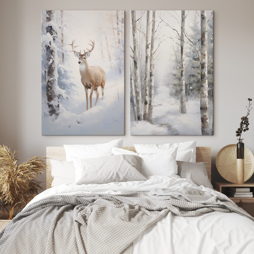 Veados na neve — interior 1